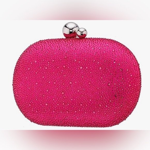 NINA Xio Fantasy Pink Glass Crystal Minaudiere Evening Clutch Handbag--NWT - Picture 3 of 15